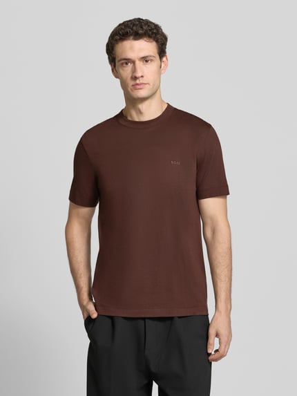BOSS T-Shirt mit Rundhalsausschnitt Dunkelbraun 4