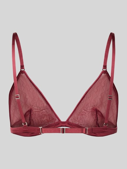 Calvin Klein Underwear Biustonosz z wycięciem z siateczki Bordowy 3