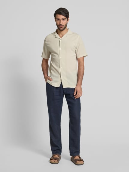Lindbergh Relaxed Fit Freizeithemd mit Reverskragen Sand 1