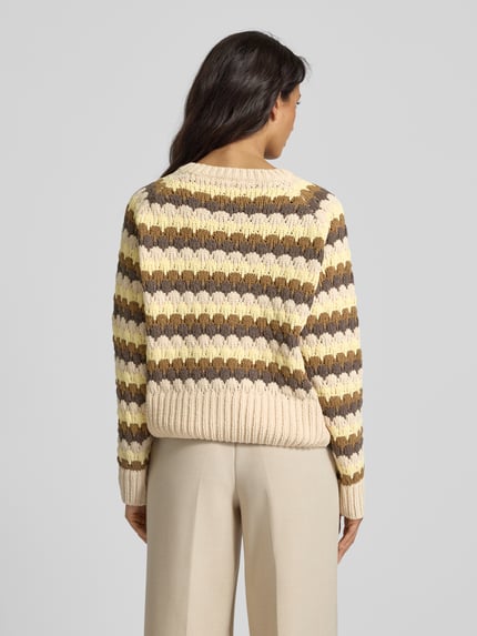 FREE/QUENT Gebreide pullover met ronde hals, model 'NEZZY' Groen - 5
