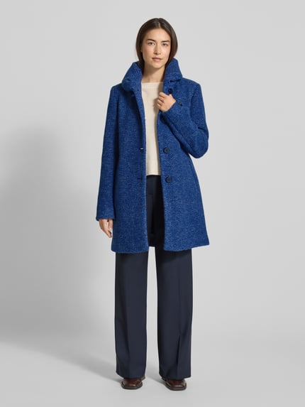 Milo Coats Jack van scheerwolmix met steekzakken, model 'SOFIA' Blauw - 1