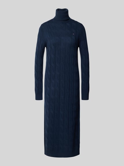 Tommy Hilfiger Sukienka o lejącym kroju z dzianiny z mieszanki wełny Granatowy 2
