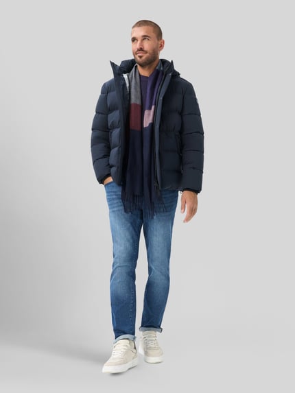 Brax Gewatteerd jack met capuchon Marineblauw - 1