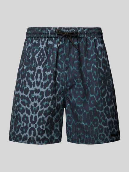 REVIEW Badehose mit Kordelzug und Gesäßtasche Dunkelblau 1