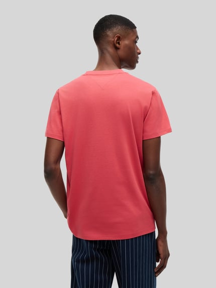 Tommy Jeans Relaxed Fit T-Shirt aus reiner Baumwolle mit Label-Schriftzug Rot 5