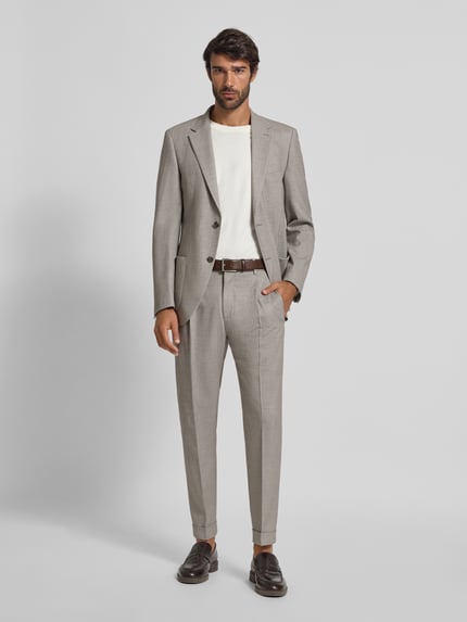 Strellson Regular Fit Anzughose mit Woll-Anteil Modell 'LUIS' Beige 1