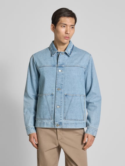 ARMEDANGELS Regular Fit Jeanshemdjacke mit aufgesetzten Taschen Blau 4