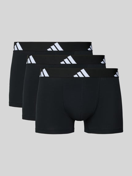 adidas Sportswear Trunks mit elastischem Logo-Bund im 3er-Pack Black 1