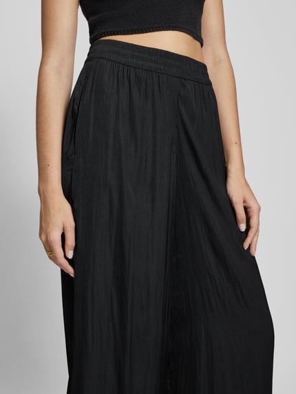 QS Wide Leg Stoffhose mit elastischem Bund Black 3