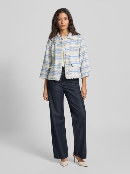 Milano Italy Blazer met franjes Bleu - 1