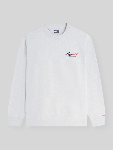 Tommy Jeans regular fit sweatshirt van puur katoen Lichtgrijs gemêleerd - 2