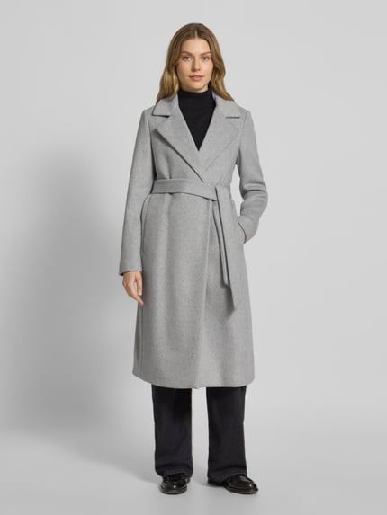 Christian Berg Woman Selection Loose Fit Mantel mit Woll-Anteil Mittelgrau 4