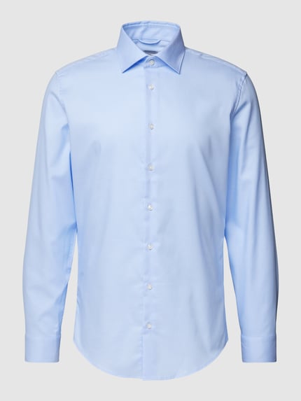 Seidensticker Slim Fit Businesshemd aus reiner Baumwolle Modell 'New Kent' Bleu 2