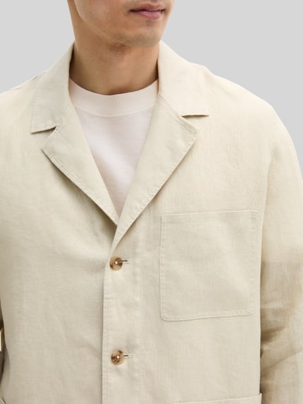 Marc O'Polo Regular fit colbert van puur linnen Offwhite - 3
