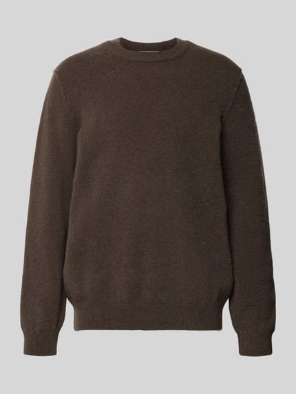 Marc O'Polo DENIM Regular fit pullover van scheerwolmix Chocoladebruin - 1