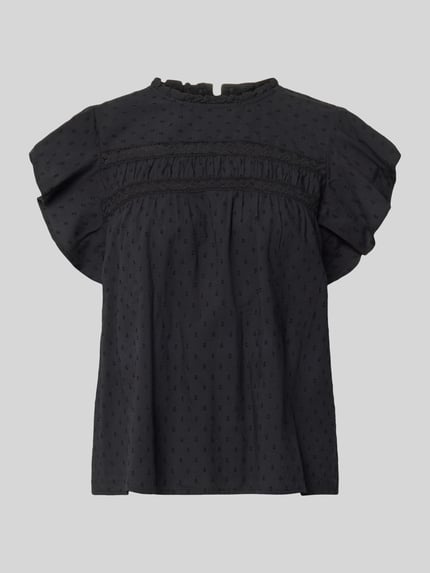 VERO MODA Regular Fit Blusentop aus reiner Baumwolle Modell 'TRINE' Black 2