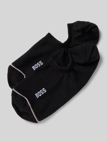BOSS Sneakersokken met labeldetail in een set van 2 paar, model 'Iconic' Zwart - 1