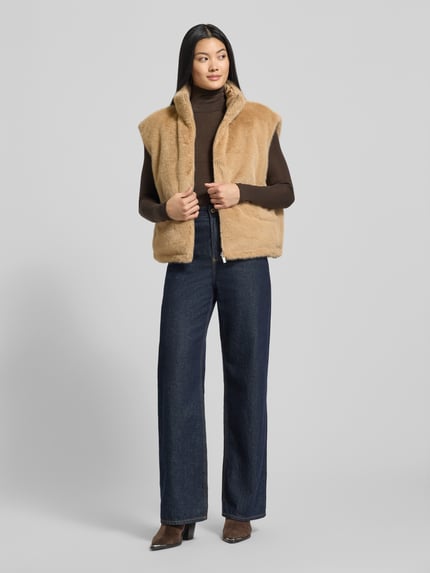 someday. Relaxed Fit Weste aus Kunstfell Modell 'Vaari' Sand 1