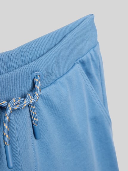 Produktfoto, Regular Fit Sweatshorts aus Baumwoll-Mix von s.Oliver RED LABEL, Optik: Unifarben, Passform: Regular-Fit, Tunnelzug, Bundabschluss: Elastisch, Gerippt, Weitenregulierung, seitliche Eingrifftaschen, Materialverarbeitung: Sweat, Material: Baumwolle-Mix, hellblaue Farbe, weiche Textur