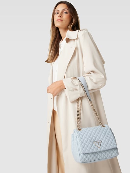 GUESS Handtas met labeldetail, model 'RIANEE' Lichtblauw - 1