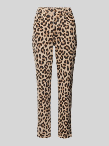 Oui Relaxed fit broek met verkort model Camel - 2
