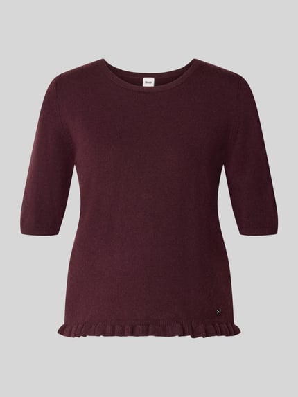 Brax Regular Fit Pullover aus Schurwoll-Kaschmir-Mix Modell 'NINA' Dunkelbraun 2