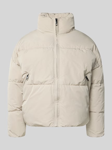 Jake*s Casual Jacke mit Stehkragen und Reißverschlusstaschen Stein 2