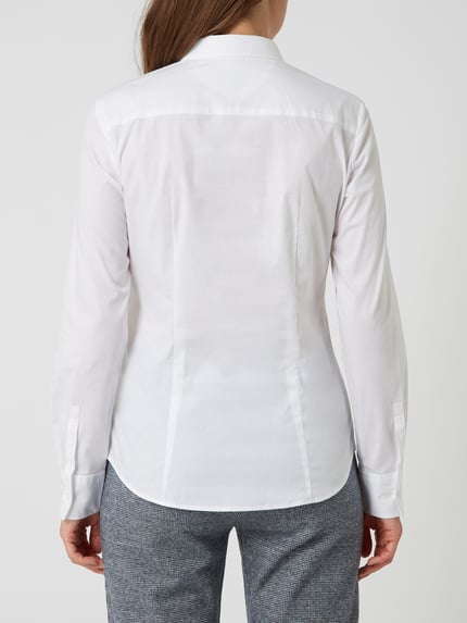 Marc O'Polo Hemdbluse aus Baumwoll-Mix Weiss 5