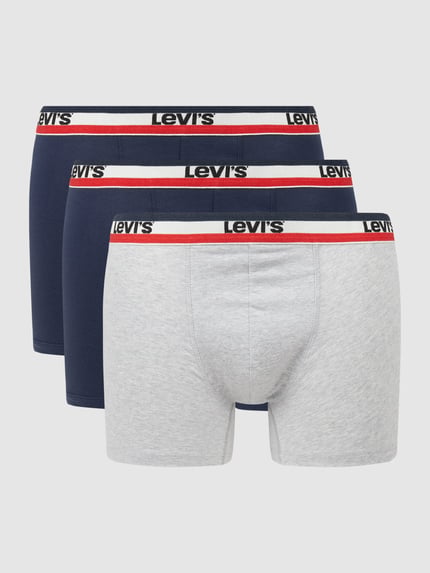 Levi's® Bokserki z domieszką stretchu w 3‑pakiecie Ciemnoniebieski 1