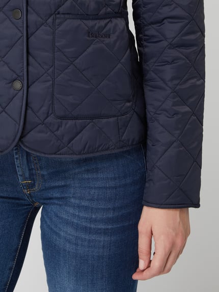 Barbour Steppjacke mit Cordkragen Modell 'Deveron' Marine 3