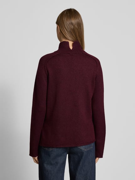 Tom Tailor Loose fit gebreide pullover van viscosemix Rood gemêleerd - 5
