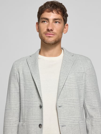 BOSS Slim fit colbert van Italiaanse jersey, model 'HANRY' Lichtgrijs - 3