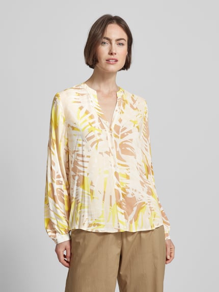 COMMA Bluse mit Tunikakragen GELB 4