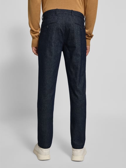 Tommy Hilfiger Slim Fit Stoffhose aus Baumwoll-Mix Modell 'BLEECKER' Marine 5