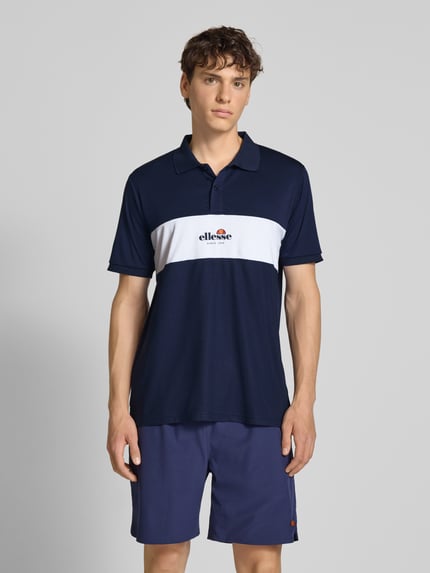 ellesse Slim Fit Poloshirt mit Label-Print Modell 'MACKENNA' Dunkelblau 4