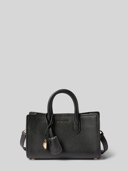MICHAEL Michael Kors Lederhandtasche mit Label-Anhänger Modell 'SCARLETT' Black 2