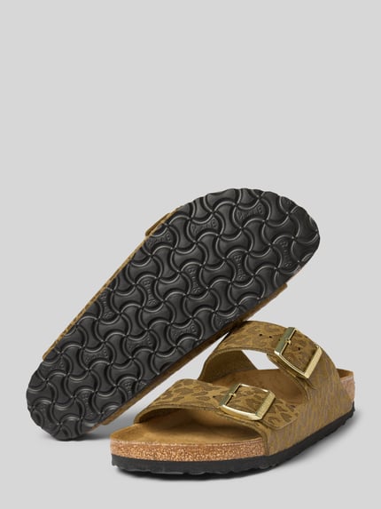 Birkenstock Klapki ze sprzączkami model ‘Arizona’ Khaki melanż 4