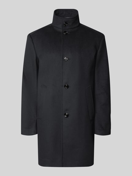 JOOP! COLLECTION Mantel mit hohem Stehkragen Modell 'MARAN' Black 2