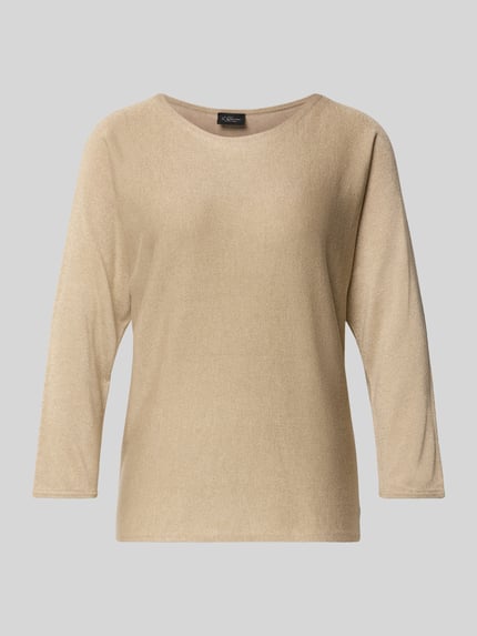 s.Oliver BLACK LABEL Relaxed Fit Pullover aus Viskose-Mix Sand 2