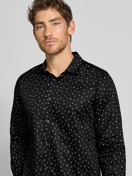 Armani Exchange Freizeithemd mit Knopfleiste Modell 'CAMICIA' Black 3