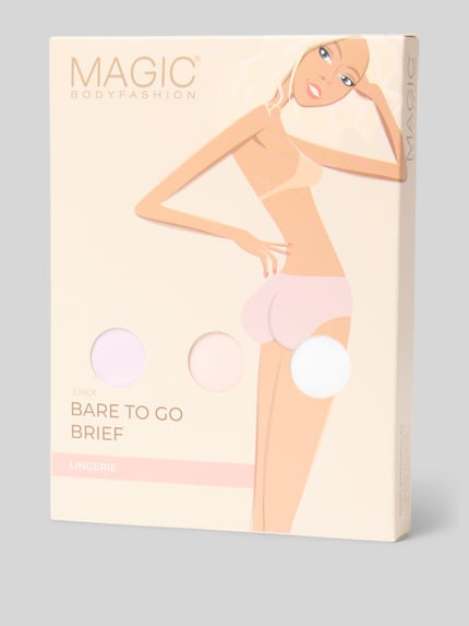Produktfoto, Slip im 3er-Pack Modell 'Baretogo' van MAGIC Bodyfashion, dames slip, katoenmix met lyocell, nauwsluitend, elastische band, set van 3
