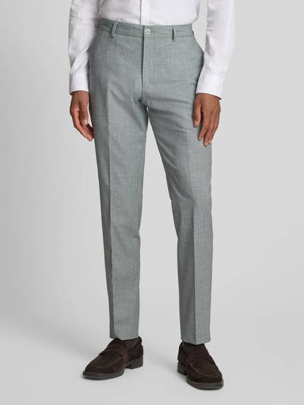 s.Oliver BLACK LABEL pantalon regular fit met viscose Lichtgroen - 4