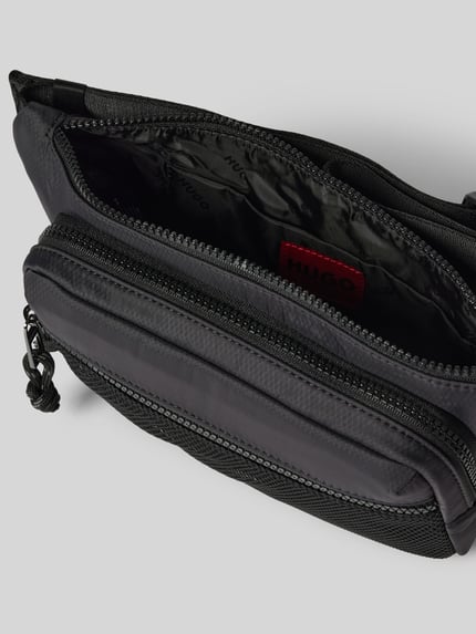 HUGO Bauchtasche mit Label-Print Modell 'Hans' Black 5
