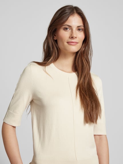 someday. Strickpullover mit gerippten Abschlüssen Modell 'Tsumi' Sand 3