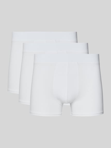 Produktfoto, Trunks mit elastischem Bund im 3er-Pack von Christian Berg Men aus Baumwoll-Micromodal-Mix mit Stretch-Anteil in Weiß