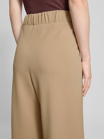 Tom Tailor Denim Regular fit bandplooibroek met elastische band Beige - 3