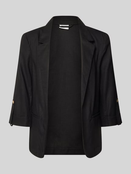 Productfoto, relaxed fit dames blazer van Only, model 'GOA', look: effen, reverskraag, zonder sluiting, 3/4-mouwen, strookzakken, mix van viscose en linnen
