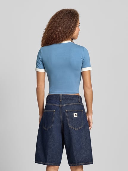 Dickies Cropped T-Shirt mit Label-Print Hellblau 5