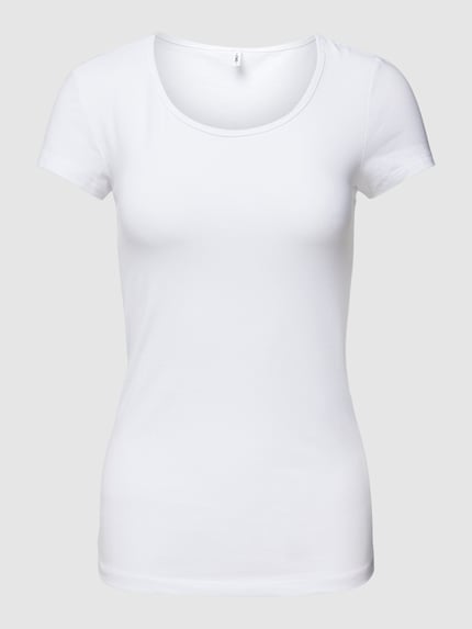 ONLY T-Shirt mit Rundhalsausschnitt Modell 'LIVE LOVE' Weiss 2