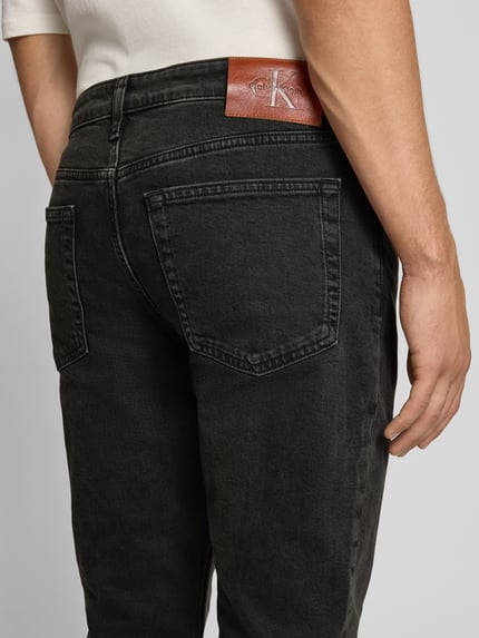 Calvin Klein Jeans Jeansy o kroju slim fit z naszywką z logo model ‘Essential’ Czarny 3